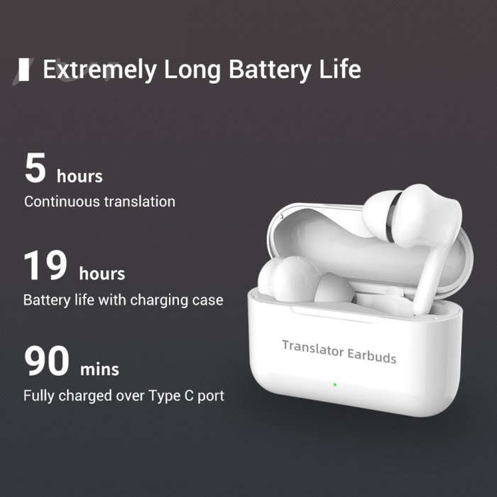 M6 Multi-country Mutual Translation Smart Bluetooth Translation Earphone Supports 127 Languages(W...