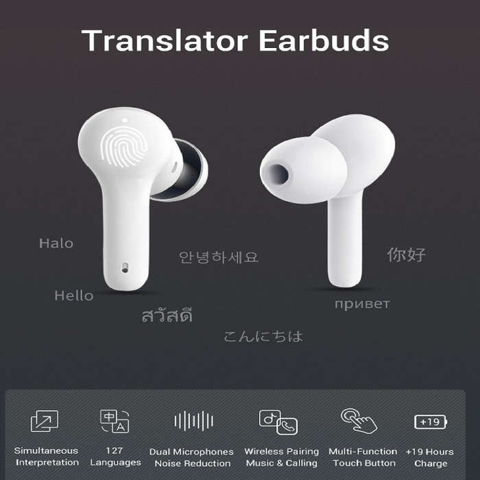 M6 Multi-country Mutual Translation Smart Bluetooth Translation Earphone Supports 127 Languages(W...