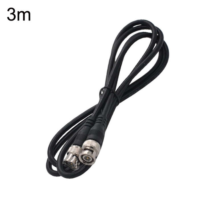 BNC Male To Male Straight Head Cable Coaxial Cable Video Jumper, Length: 3m