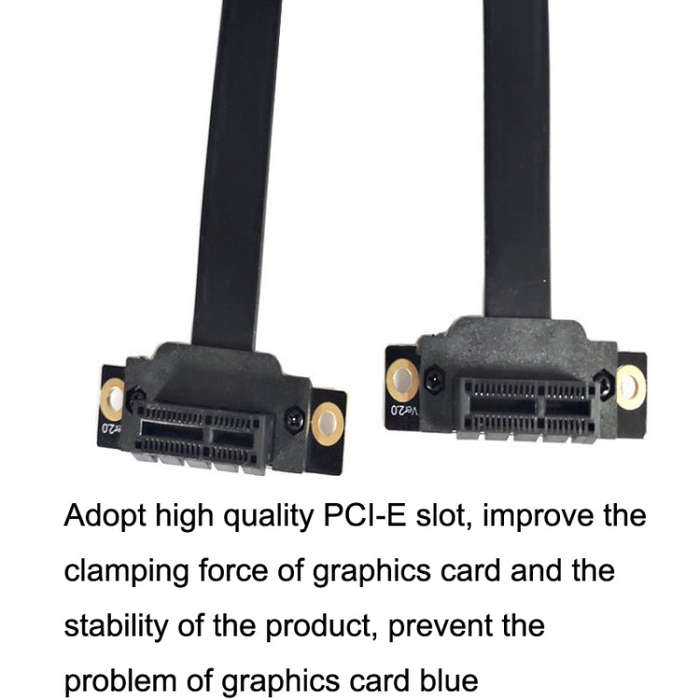 PCI-E 3.0 1X 90 Degrees Graphics Card / Wireless Network Card Extension Cable, Cable Length: 30cm