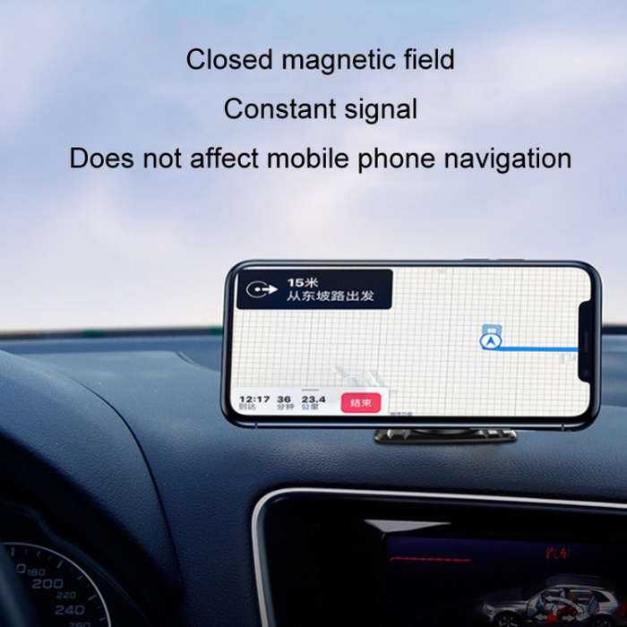 Car Center Console Paste Magnetic Mobile Phone Holder(Black)