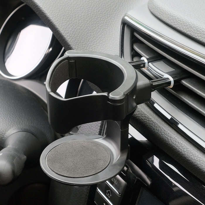 B1101 Car Water Cup Holder Multi-functional Air Conditioning Outlet Ashtray Fixing Bracket(Black)