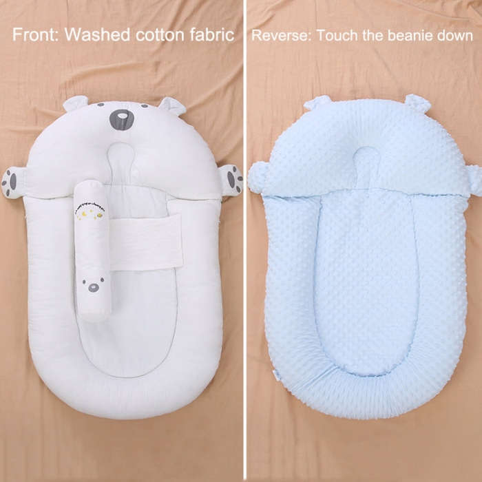 Newborn Baby Anti-startle Landing Wake-up Sleeping Cushions Spitting Milk Slope Pad(Bean Velvet B...
