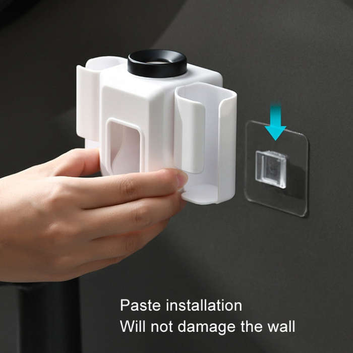 Electric Toothbrush Holder Automatic Toothpaste Squeezer Bathroom Wall Mounted Toothpaste Holder(...