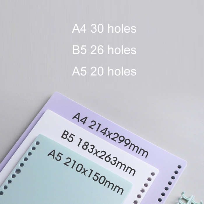 5sets Frosted Loose-Leaf Book Cover DIY Hand Book Cover, Size: B5(White)