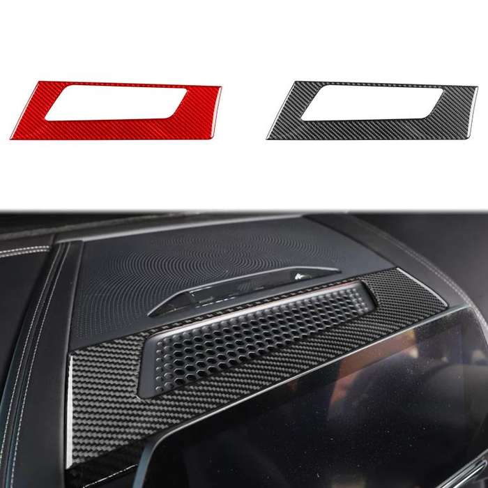 For 2019-2024 BMW 8 Series G14 Right-hand Drive Dashboard Speaker Frame Sticker(Black)
