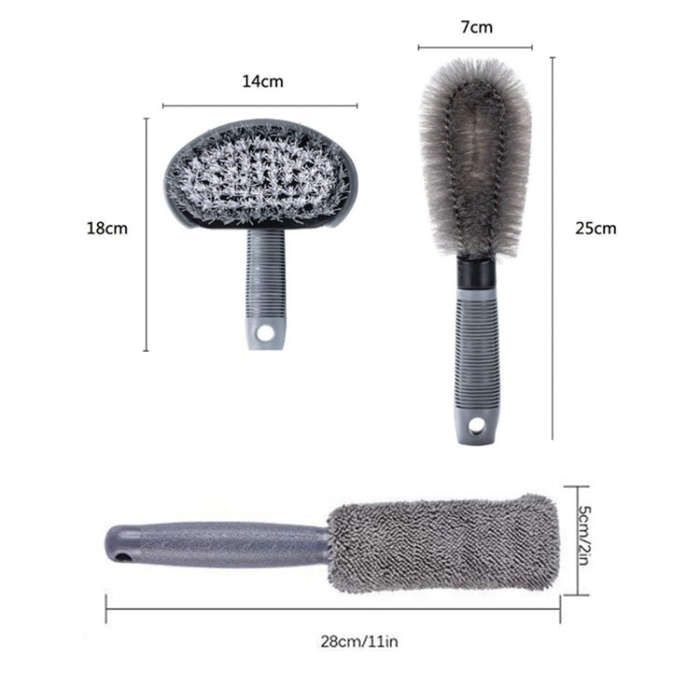 6pcs/Set Gloves Dusting Tire Brush Car Cleaning Brush Set(A Model)