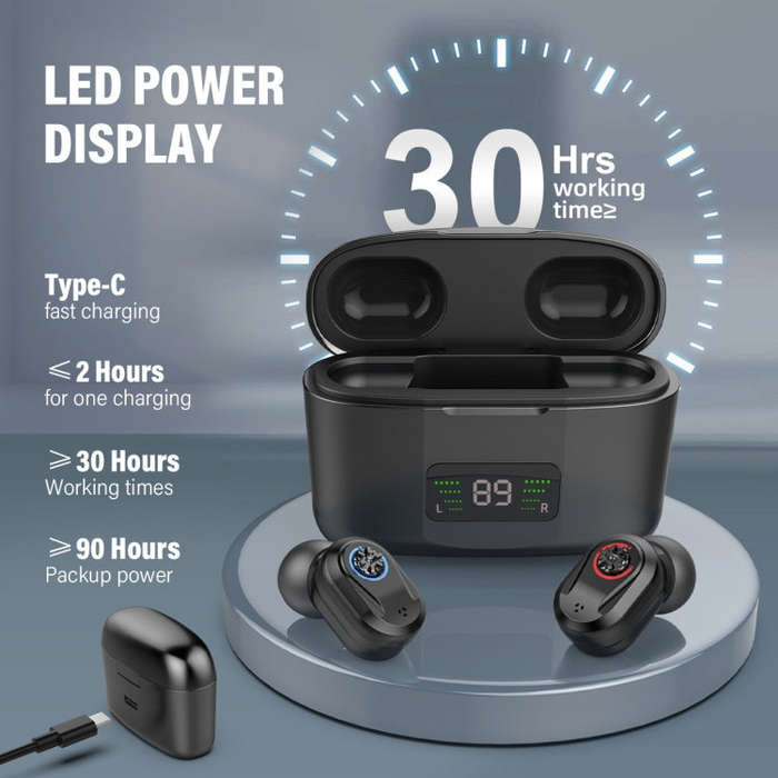 Z-127D In-ear Sound Amplifier Digital Display Hearing Aid Earphone(White)
