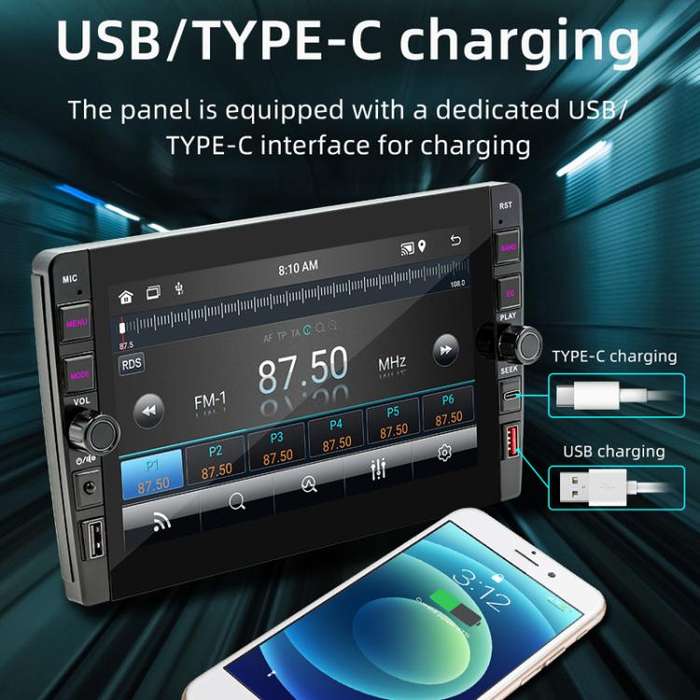 8 inch Bluetooth FM Radio Car MP5 Android Navigation Machine, Memory: 2+32G
