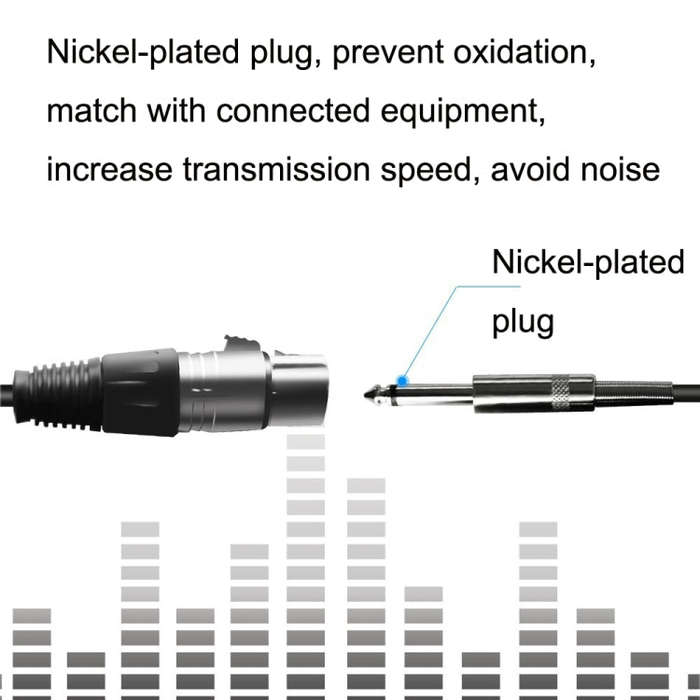 6.35mm Caron Female To XLR 2pin Balance Microphone Audio Cable Mixer Line, Size: 2m