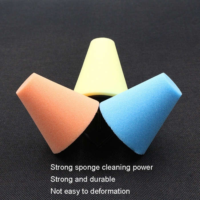 Car Cone 3 inch Polishing Sponge Waxing Sponge Wheel(Yellow)