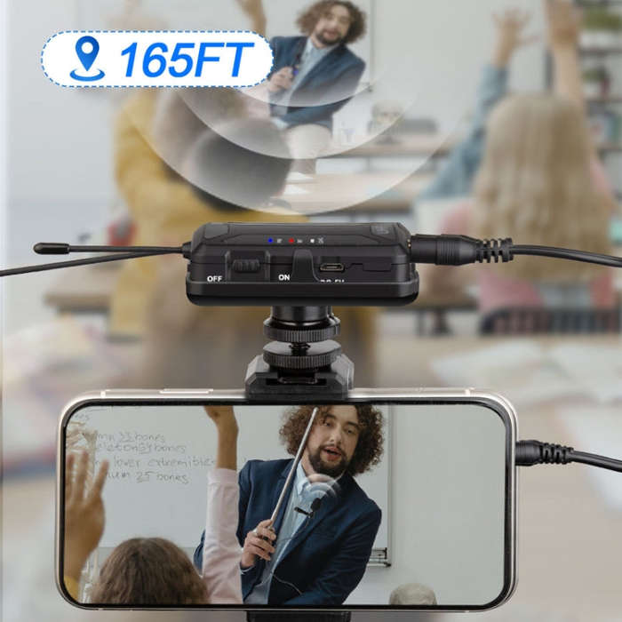 Q6 1 Drag 1 Wireless Lavalier With Stand USB Computer Recording Microphone Live Phone SLR Lavalie...