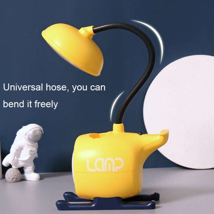 L-220902 LED Cartoon Airplane Rechargeable Eye Protection Learning Desk Lamp(Blue)