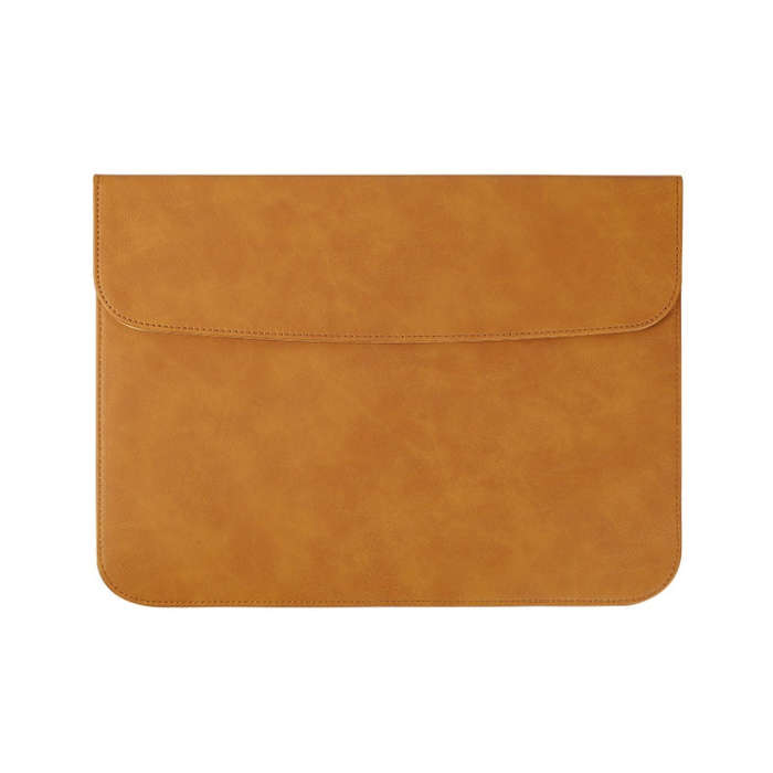 A20 Laptop Bag Magnetic Suction Slim Tablet Case Inner Bag, Size: 11/12 inch(Yellow Brown)