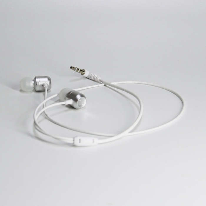 For Quest 2 VR Glasses Ear-in Headset 3.5 Elbow Aluminum Earphones(White)