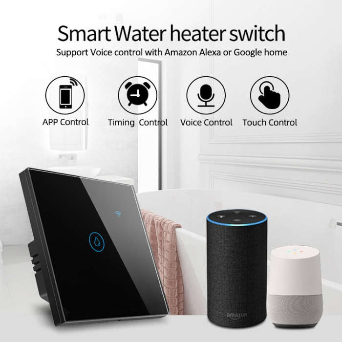 Tuya ZigBee 40A Smart High Power Water Heater Light Air Conditioner Switch Time Voice Remote Cont...
