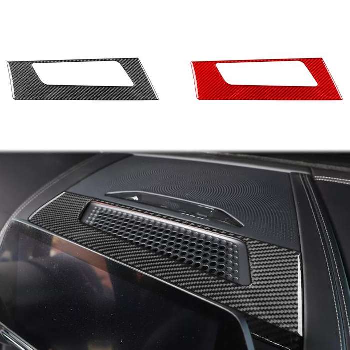 For 2019-2024 BMW 8 Series G14 Left-hand Drive Dashboard Speaker Frame Sticker(Black)