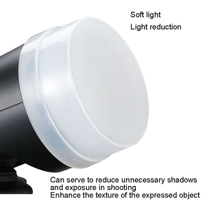 Round Light Head Universal SLR Camera Top Hot Shoe Light Soapbox, For Godox V1/AD100Pro/AD200/AD2...
