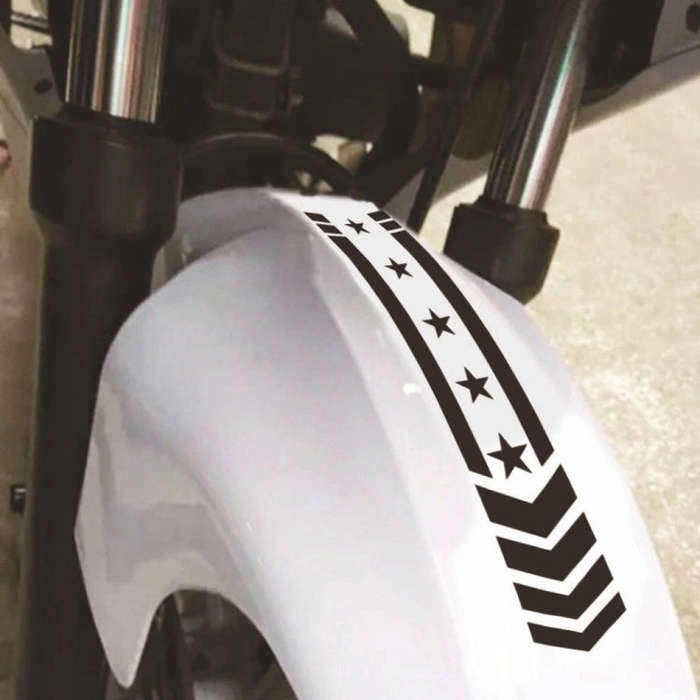 10pcs Motorcycle Car Fender Reflective Sticker Modified Decorative Waterproof Sticker Arrow Star(...