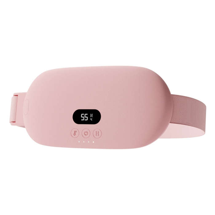 4000mAh Intelligent Massage Warming Belt Digital Electric Abdominal and Waist Massager(Pink)