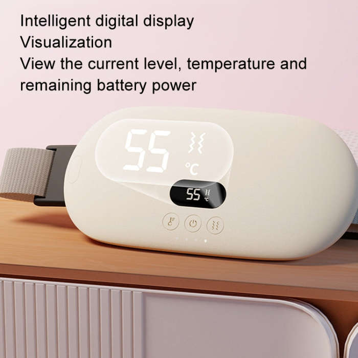 2000mAh Intelligent Massage Warming Belt Digital Electric Abdominal and Waist Massager(Yellow)