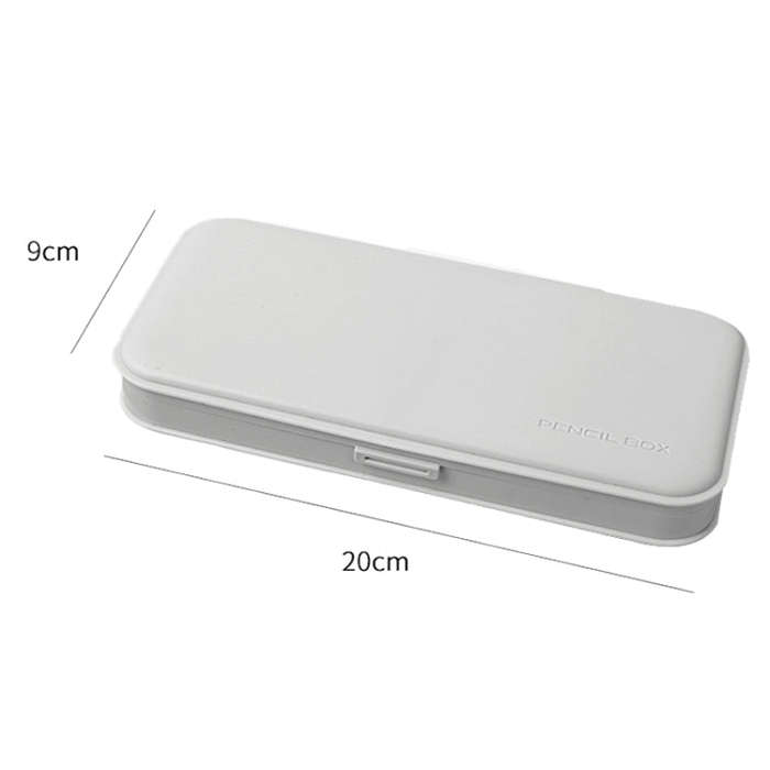 WJ-WJH-2 Plastic Compartment Large-capacity Shatter-resistant Flip-top Stationery Box(Pink)
