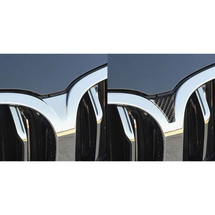 For 2019-2024 BMW 8 Series G14 Left and Right Drive Universal Front Grille Decorative Sticker(Black)