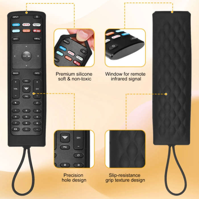 For Vizio XRT136/XRT140 2pcs Remote Control Silicone Case(Blue)