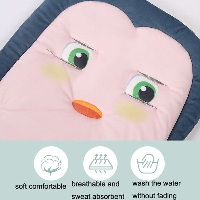 Baby Carriage Cushion Cotton Four Seasons General Purpose Dining Chair Mat(Little Penguin)