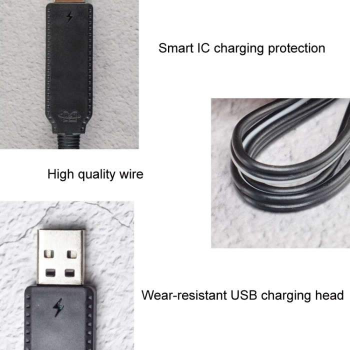 3.7V USB Smart Chip Four-Axis Aircraft Charging Cable(MX-2.0)