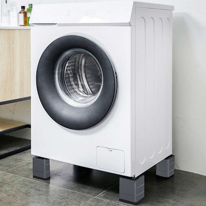 4pcs Single-layer BS-XYJJD Household Washing Machine Refrigerator Non-slip Shock-absorbing Floor Mat