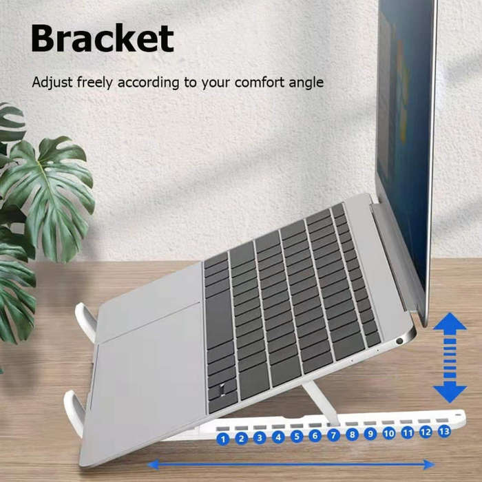 2 In 1 Laptop Mobile Phone Stand Heightening Cooling Stand(Black)