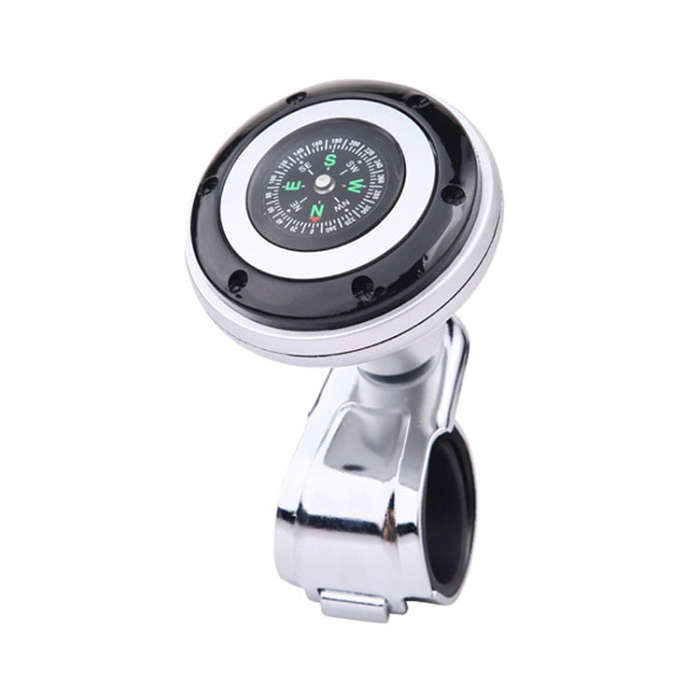 Car Steering Wheel Booster Ball Assist With Compass(A Model Black)