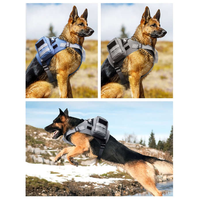 Dog Explosion-proof Chest Strap With Detachable Combination Backpack, Size: S(Lake Blue)