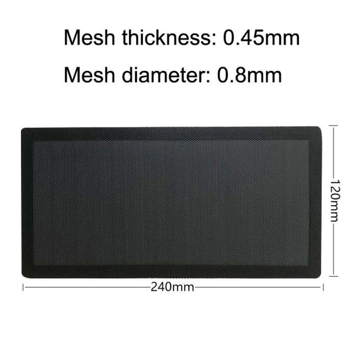 10pcs 12x24cm With Magnetic Suction PVC Cooling Fan Dust Net Desktop Computer Industrial Fan Filt...