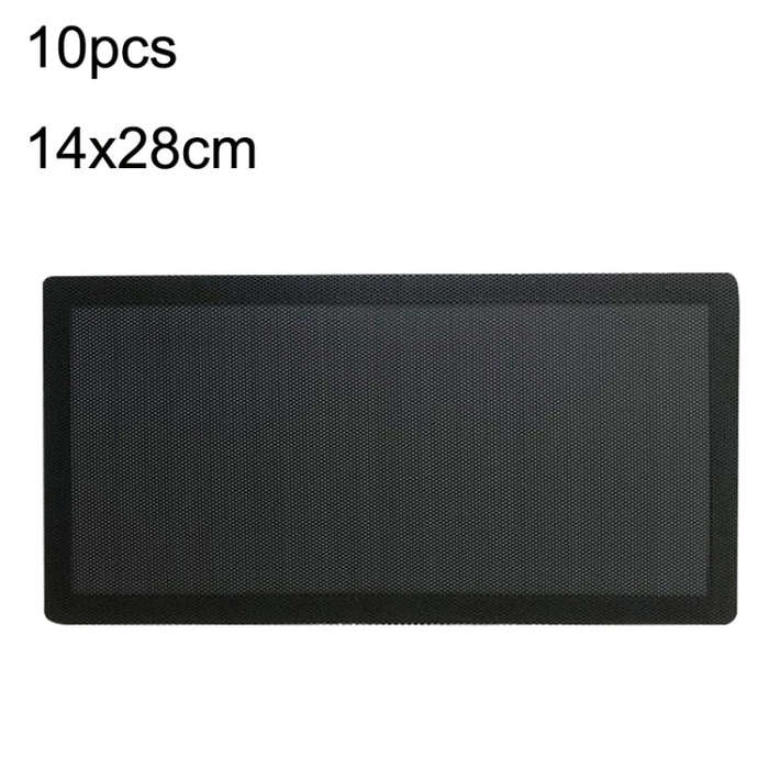 10pcs 14x28cm Encryption Version PVC Cooling Fan Dust Net Desktop Computer Industrial Fan Filter ...