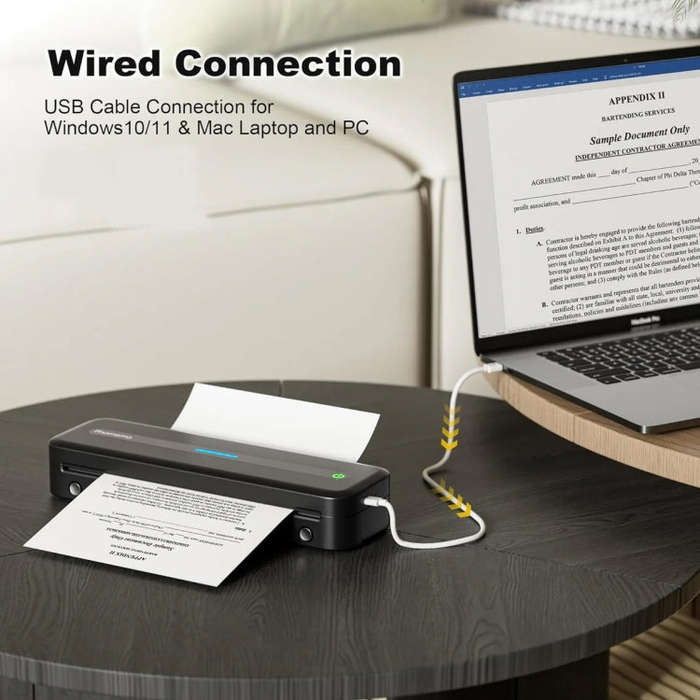 Phomemo M832 300dpi Wireless Thermal Portable Printer, Size: Letter Version(White)