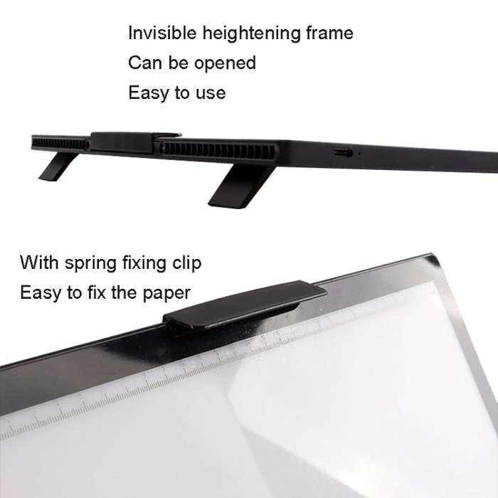 A4-D28B Rechargeable Copy Desk Drawing Board, Specification: With Charging Line+US Plug Adapter