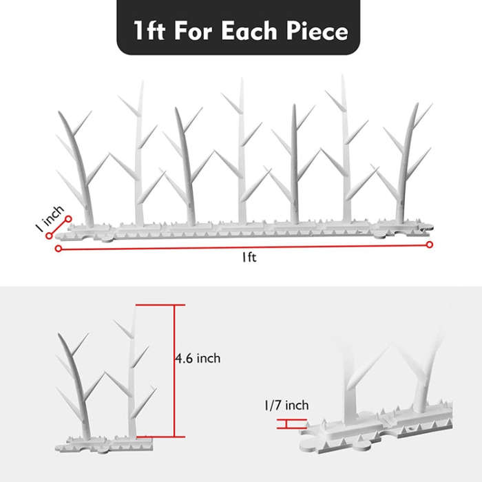SK477 6pcs Plastic Anti-bird Thorn Anti-theft Anti-cat Thorn Electric Tree Branch Bird Repellent ...