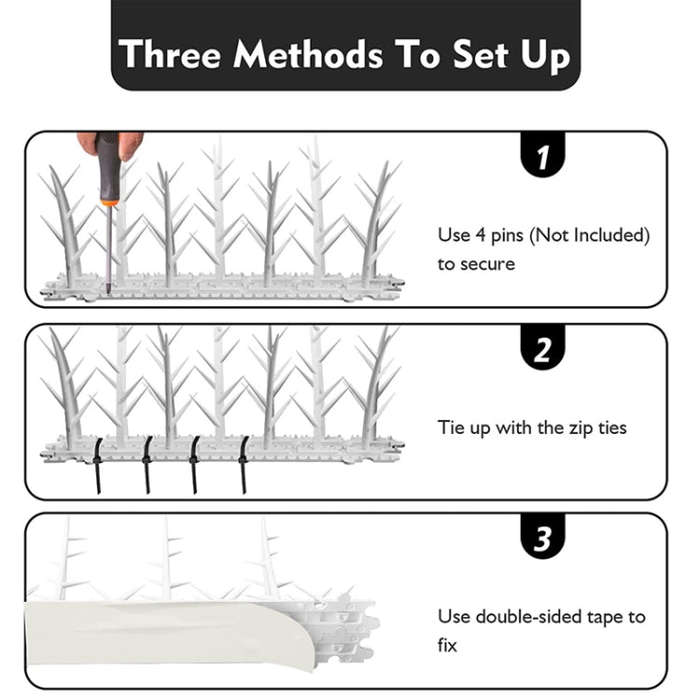SK477 6pcs Plastic Anti-bird Thorn Anti-theft Anti-cat Thorn Electric Tree Branch Bird Repellent ...