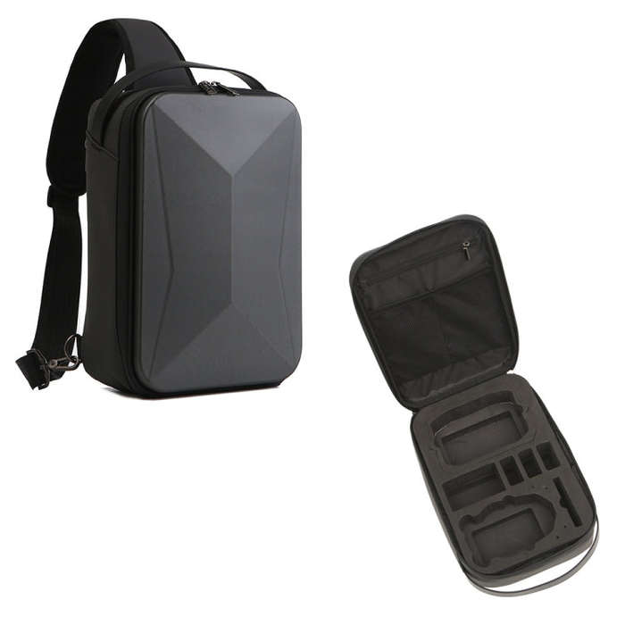 For DJI Mini 3 / Mini 3 Pro Hard Shell Storage Bag Box Chest Bag Shoulder Bag Messenger Bag(Dark ...