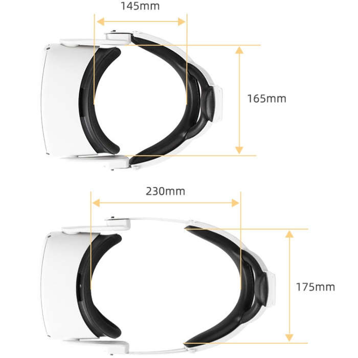 Hifylux Q2-TD79 For Quest 2 Decompression Comfortable Headband Set VR Glasses Accessories(White)