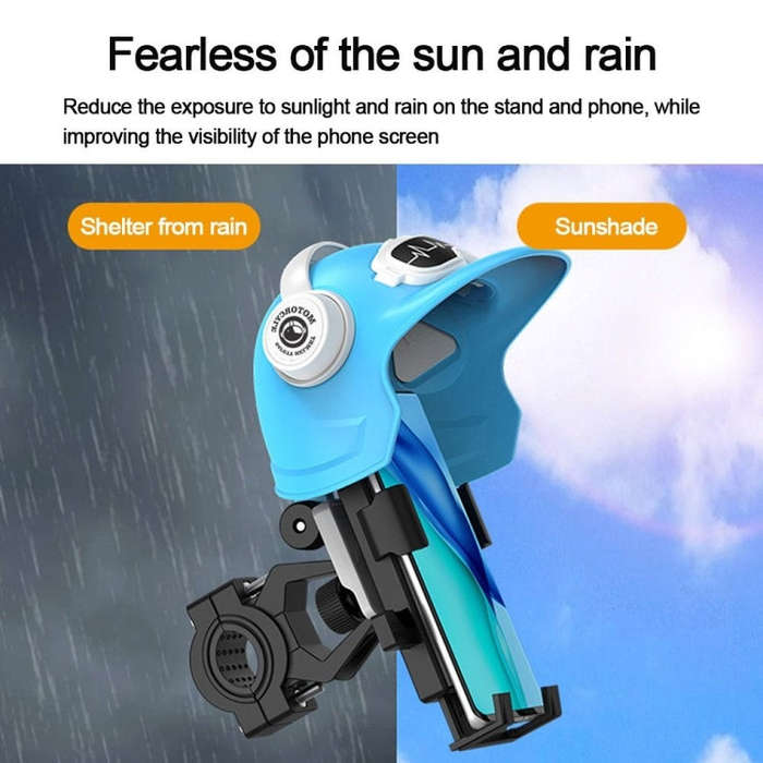 Small Helmet Sunscreen Phone Stand Bracket Motorcycle Mobile Phone Holder,Spec: Handlebar White