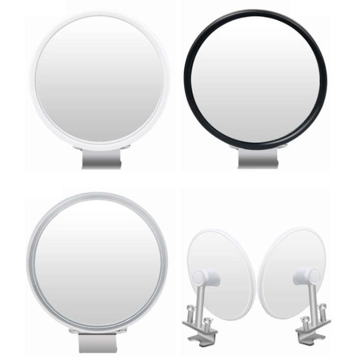 1pair Car Rearview Auxiliary Mirror Blind Spot Viewing Mirror(Black)
