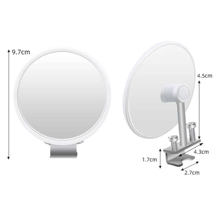 1pair Car Rearview Auxiliary Mirror Blind Spot Viewing Mirror(Black)