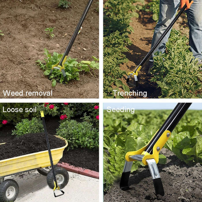 MYL-10 Stirrup Ring Weeding Hoes Garden Tools, Specification:  4 Sections 1.6m