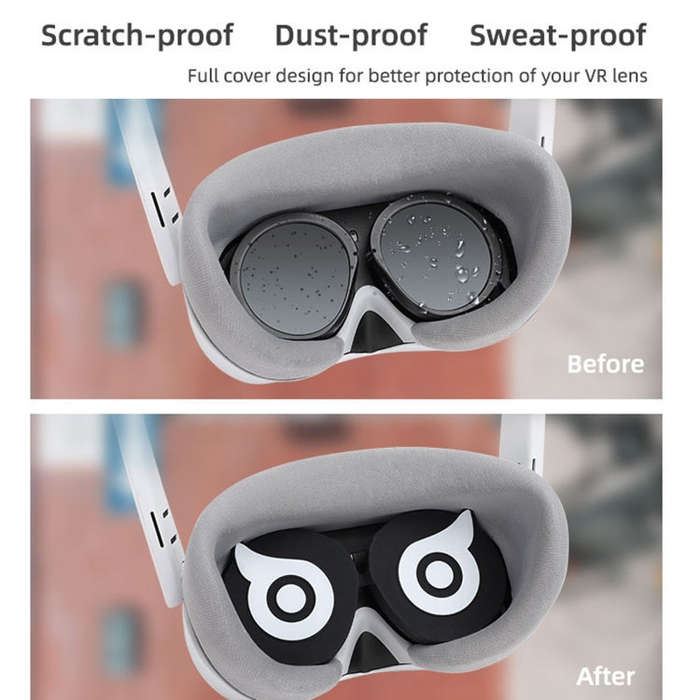 For PICO 4 Hifylux PC-ZF23 Owl Lens Protector Dust Scratch VR Glasses Silicone Case(Yellow)