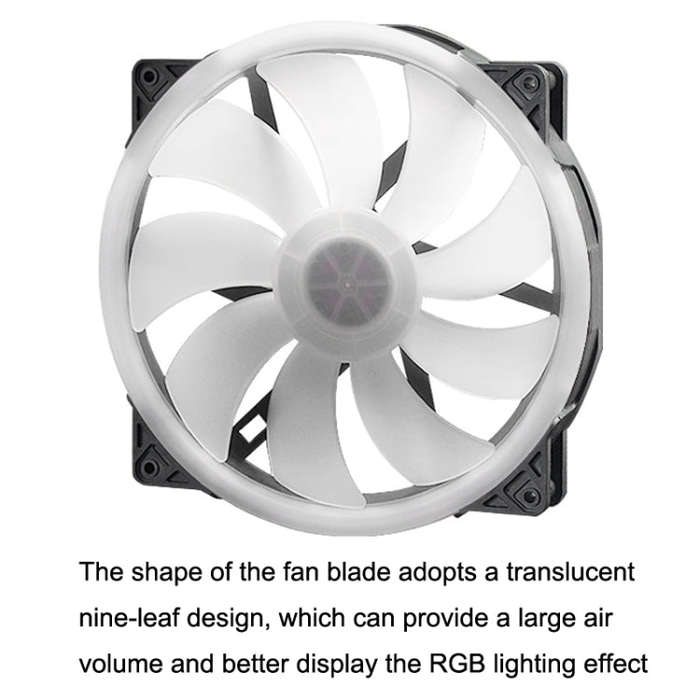 FANNER 2020 5V ARGB 20cm Large Air Volume Slow Motherboard Chassis Fan