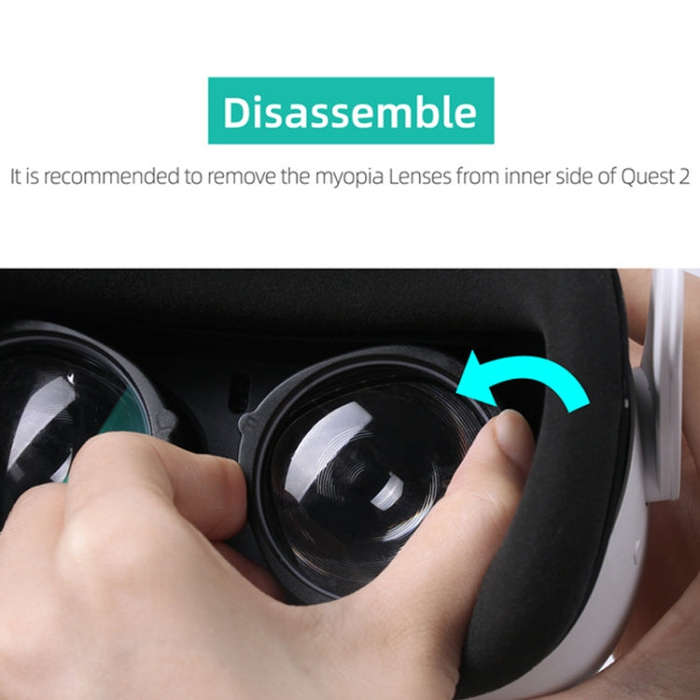 For Quest 2 Hifylux Q2-QF11 1pair Myopia Lens Frame Aspheric Resin VR Glasses Accessories(500 Deg...