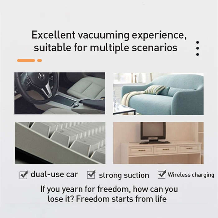Small Wireless Charging Car Vacuum Cleaner Handheld High Power Vacuum Cleaner, Sort by color: 117...